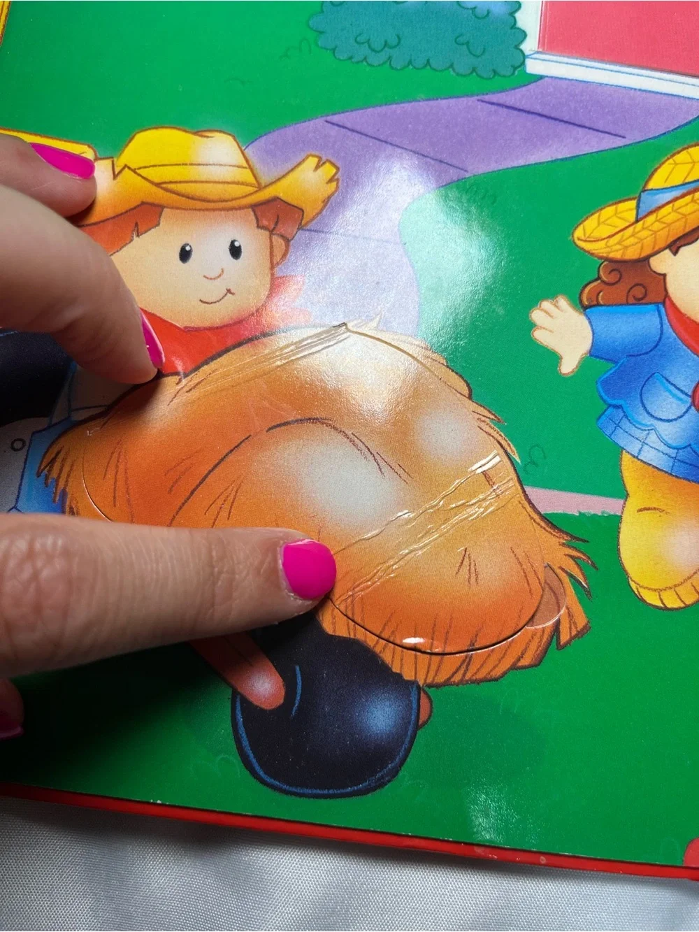 Vintage 1998 Fisher Price Little People On The Farm Lift &‎ Listen Book Rare